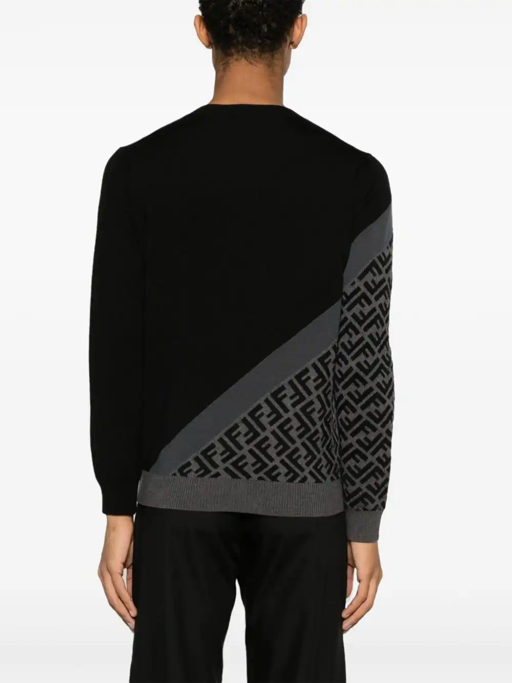 Cheap FENDI FF-pattern intarsia-knit jumper