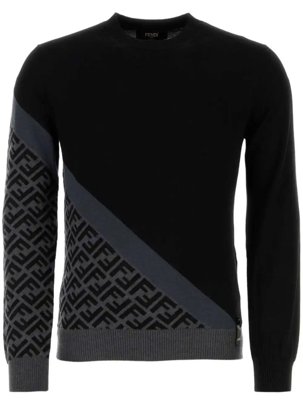 Cheap FENDI FF-pattern intarsia-knit jumper