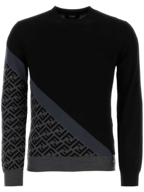 FENDI FF-pattern intarsia-knit jumper