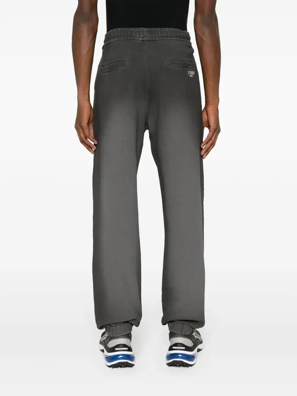 Cheap FENDI faded-effect cotton track pants