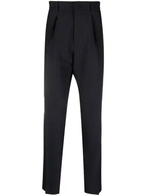 FENDI FF-jacquard tapered wool trousers