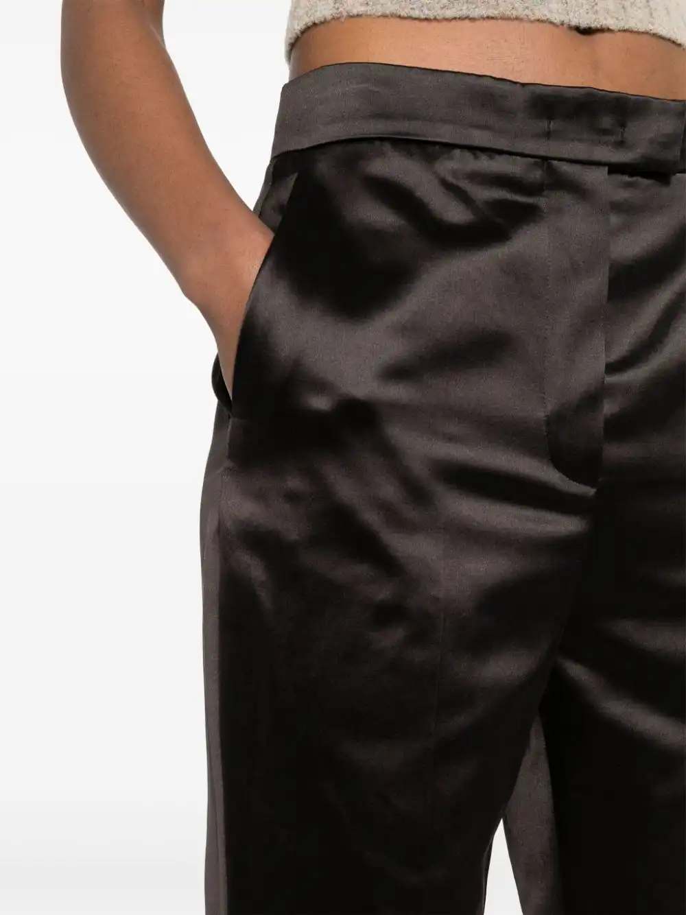 Cheap FENDI bootcut satin trousers