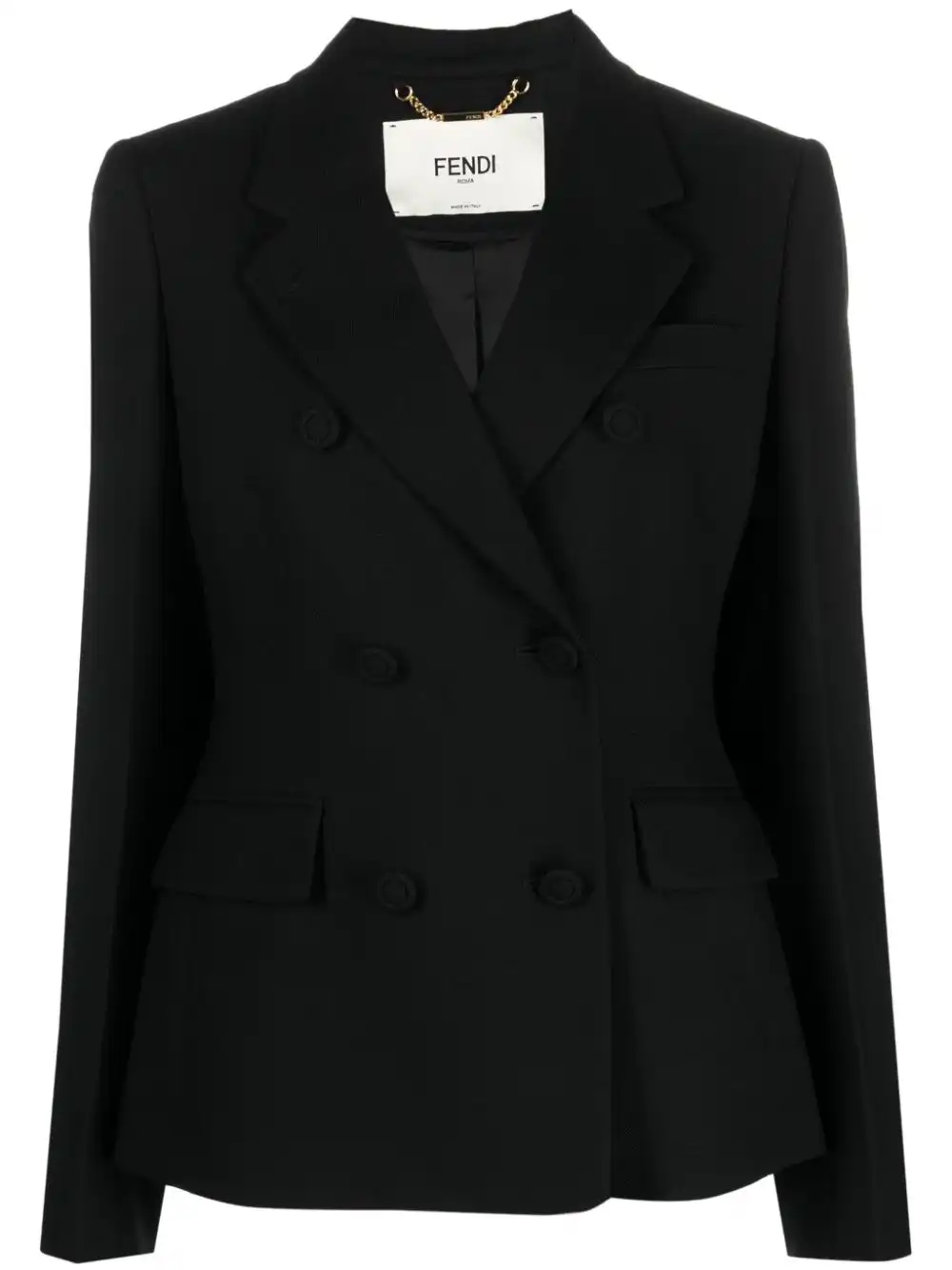 Affordable FENDI double-breasted draped blazer