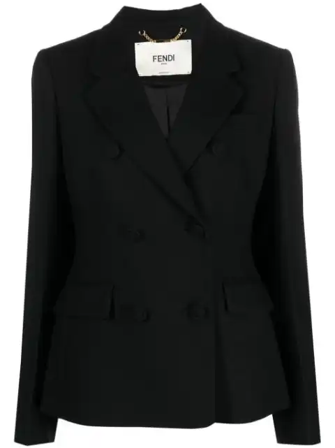 FENDI double-breasted draped blazer