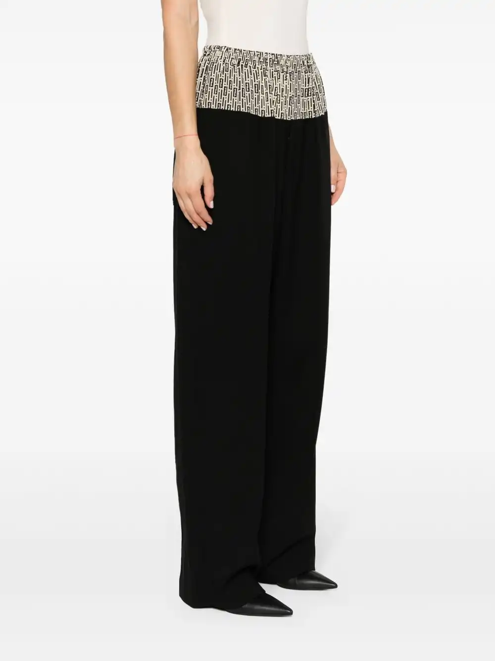 Affordable FENDI logo-print tailored trousers