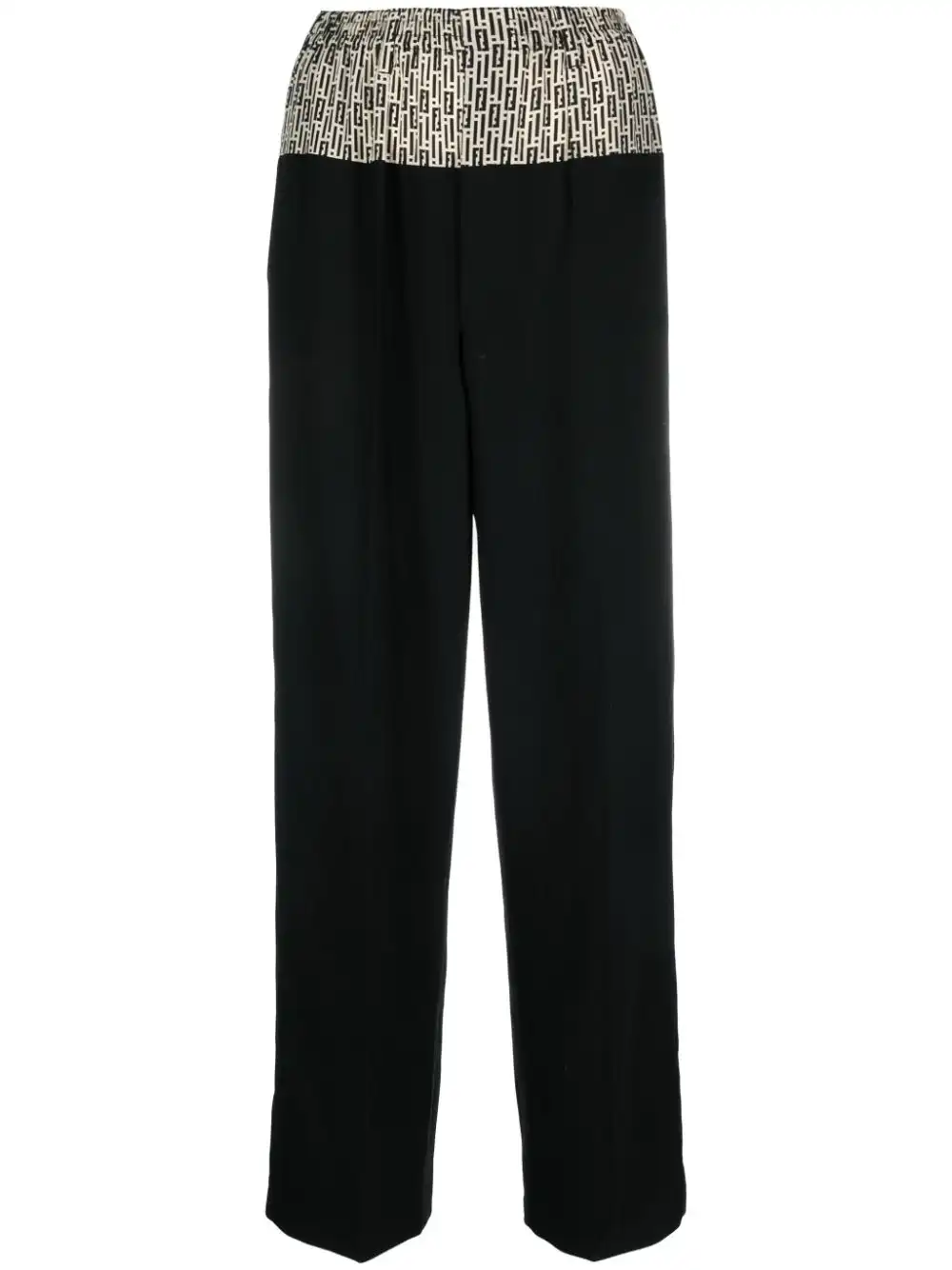 Affordable FENDI logo-print tailored trousers