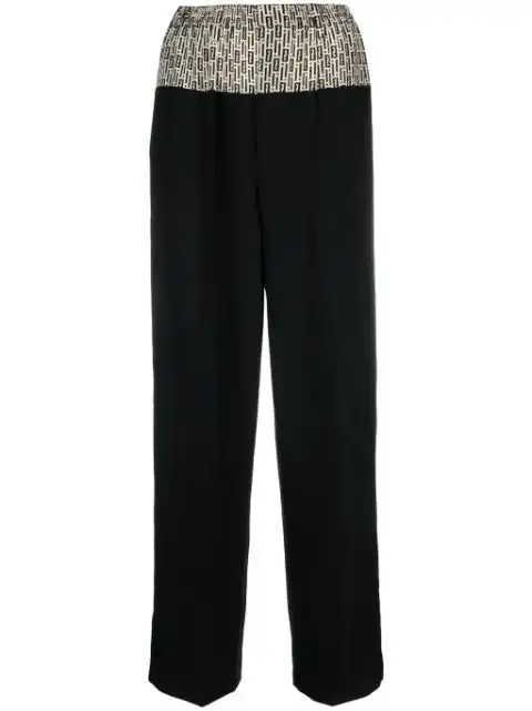 FENDI logo-print tailored trousers