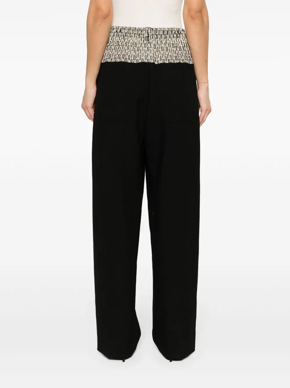 Affordable FENDI logo-print tailored trousers