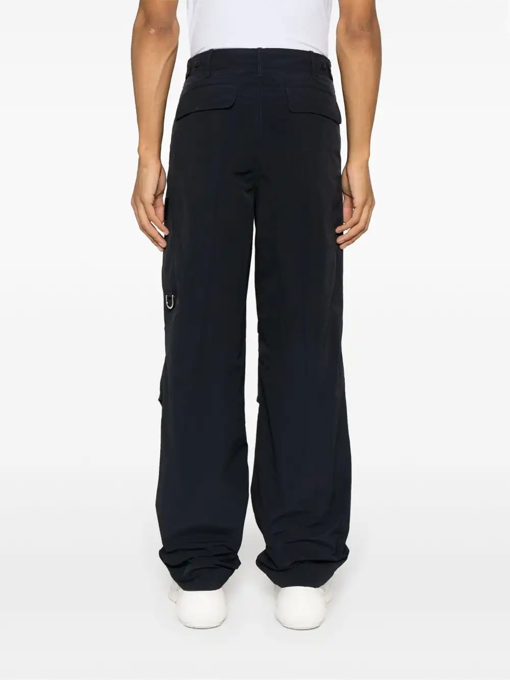 Affordable FENDI mid-rise ripstop wide-leg trousers