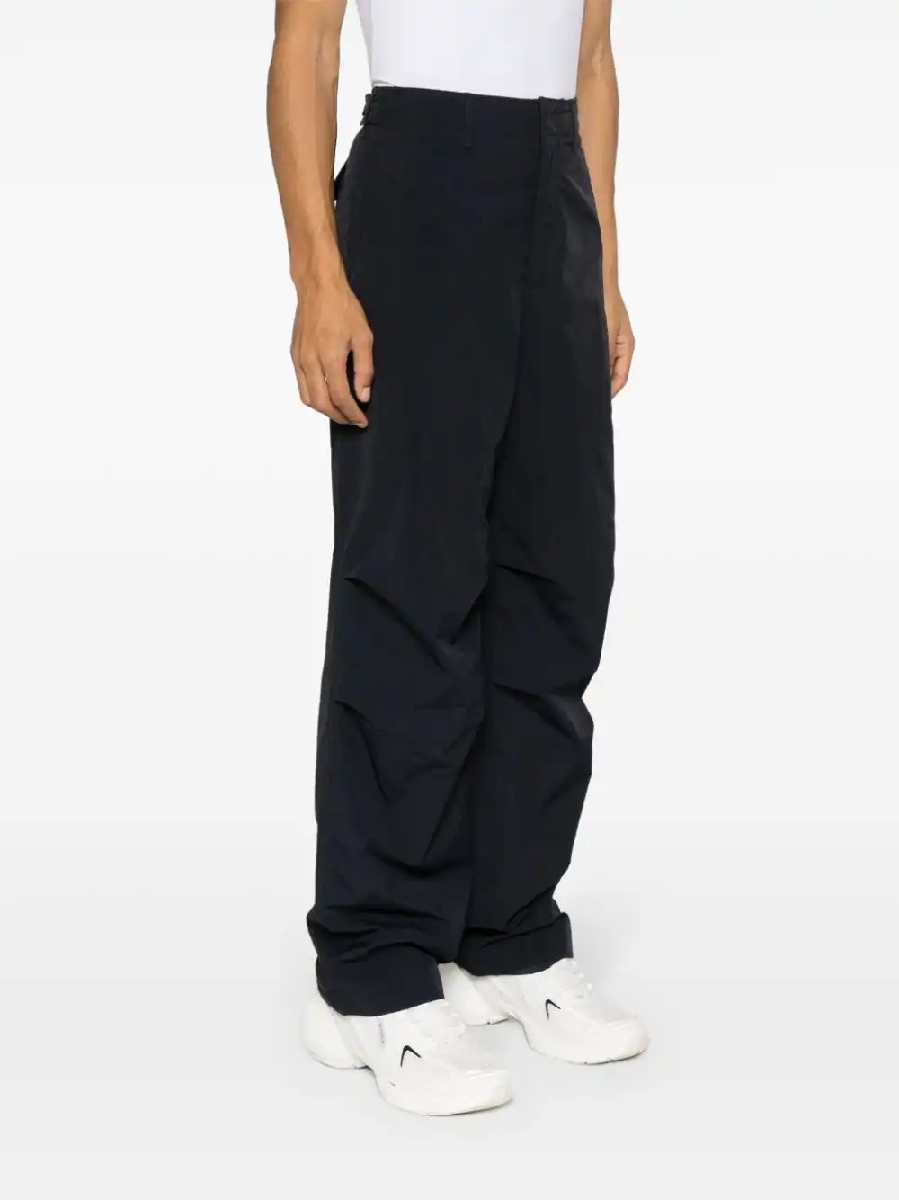 Affordable FENDI mid-rise ripstop wide-leg trousers