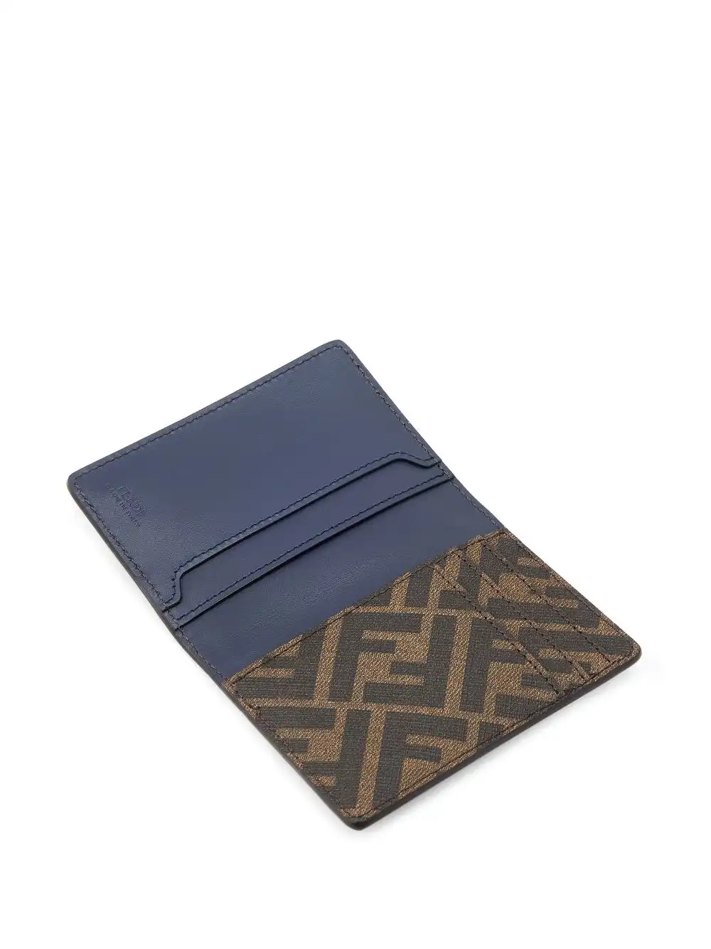 Affordable FENDI logo-plaque leather cardholder