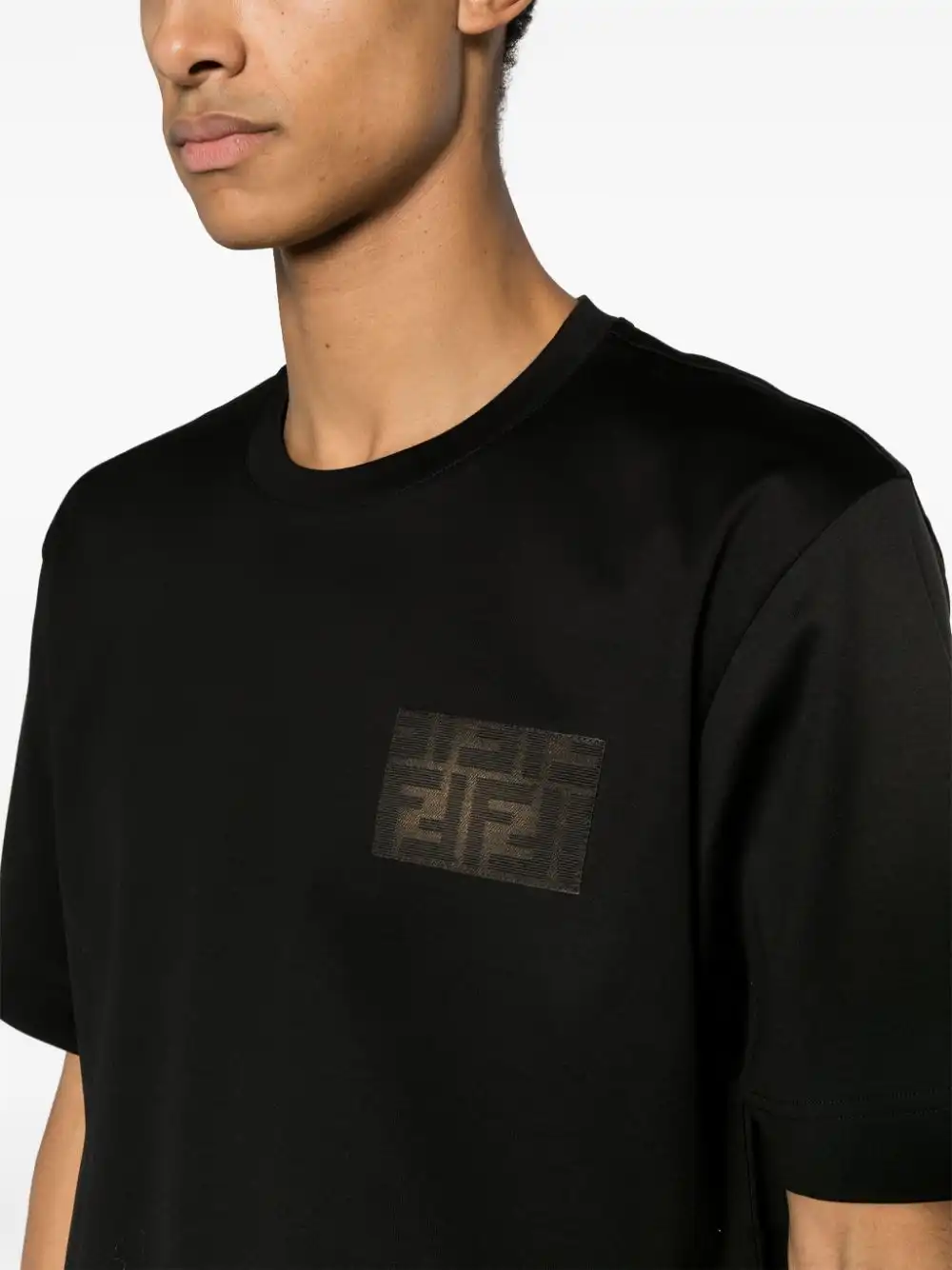 Affordable FENDI FF-patch cotton T-shirt