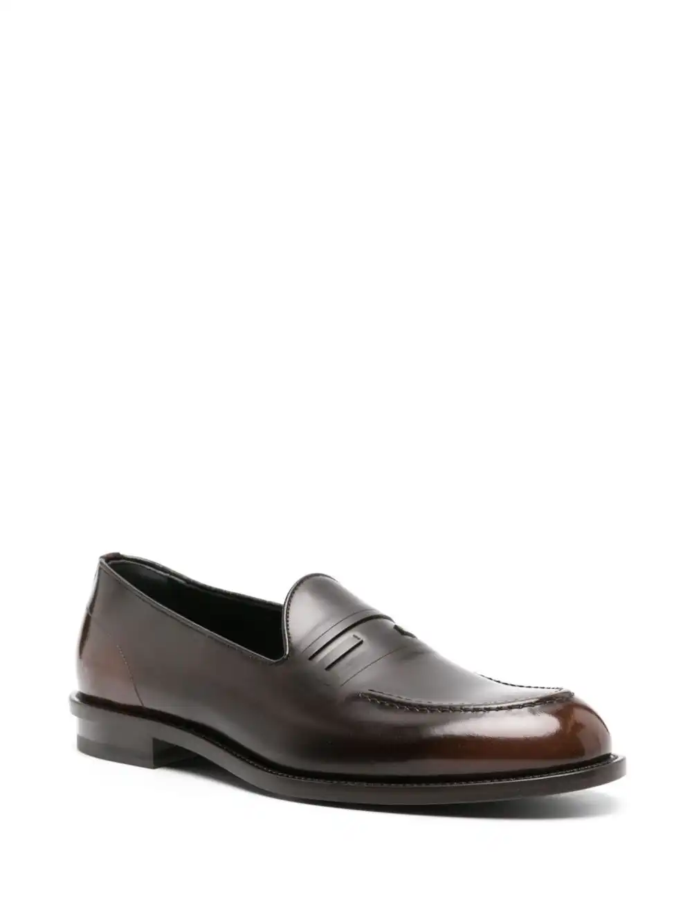 Cheap FENDI FF-embossed patent leather loafers