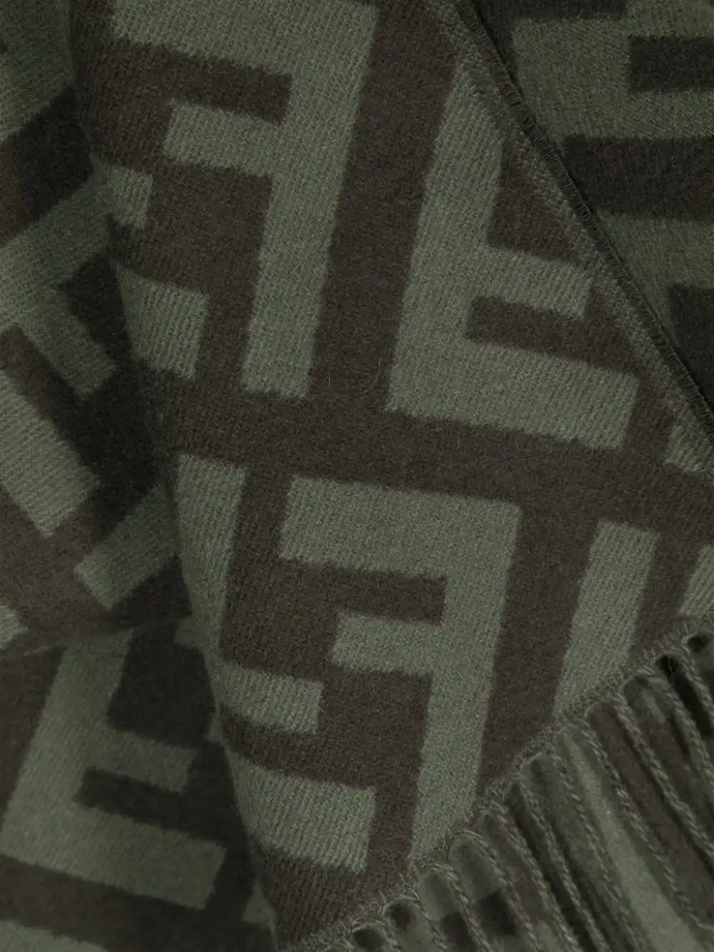 Affordable FENDI FF-motif cashmere scarf