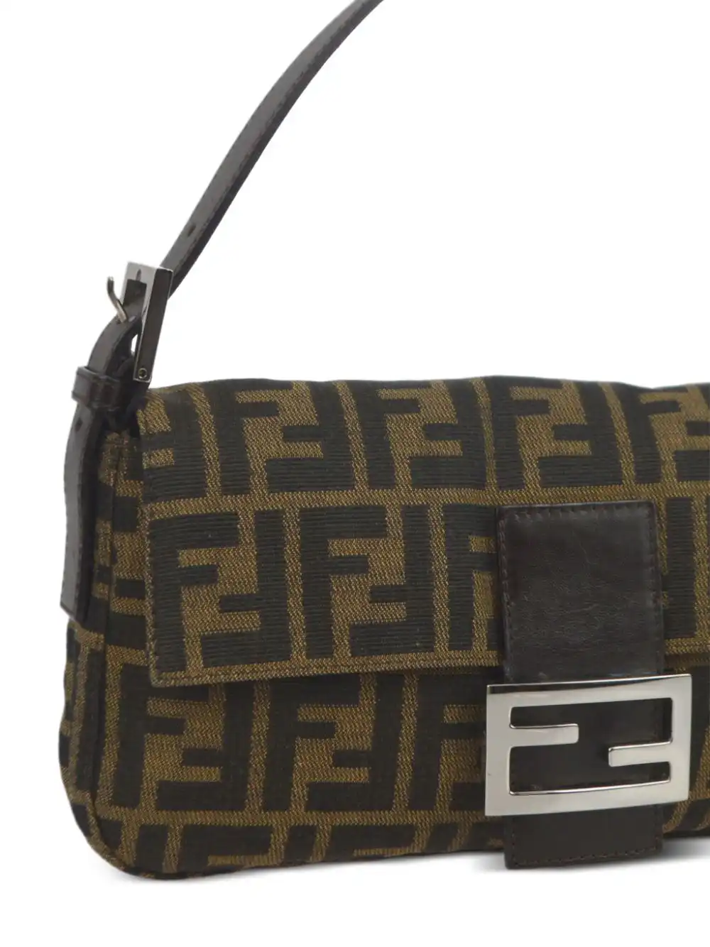 Cheap Fendi 1990-2000s Baguette Zucca-jacquard shoulder bag