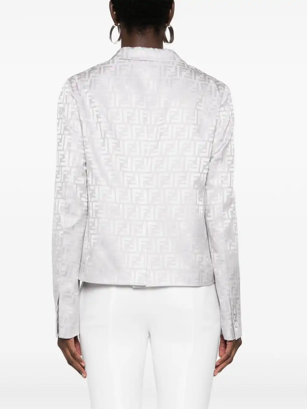 Affordable FENDI FF-jacquard silk blazer