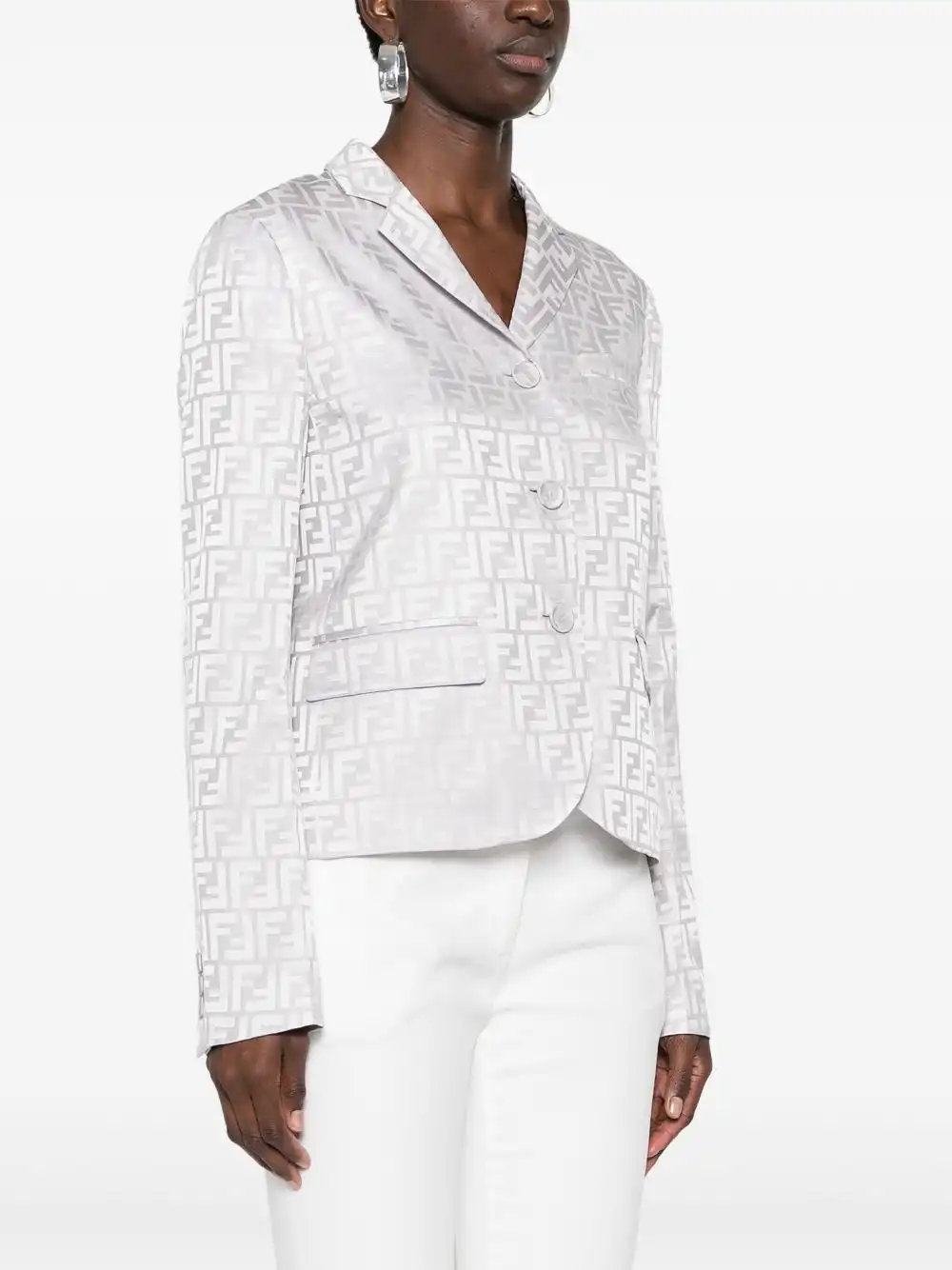 Affordable FENDI FF-jacquard silk blazer