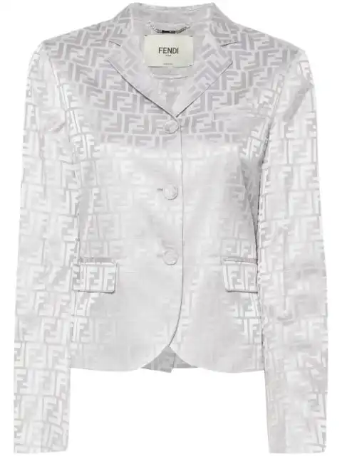 FENDI FF-jacquard silk blazer