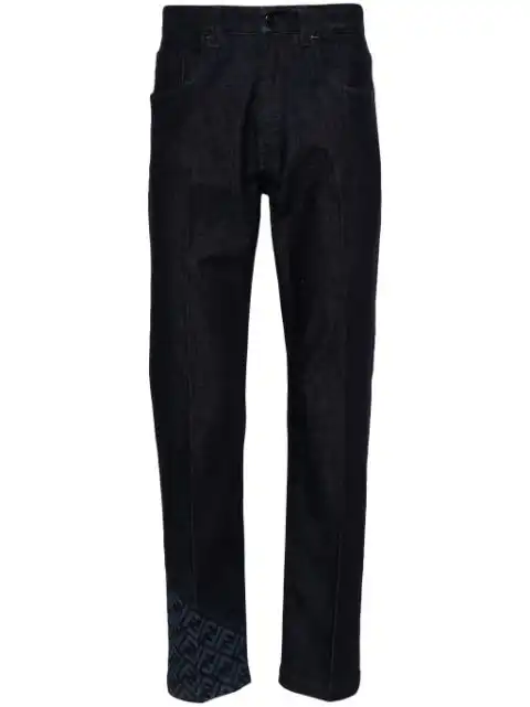 FENDI pressed-crease straight-leg jeans