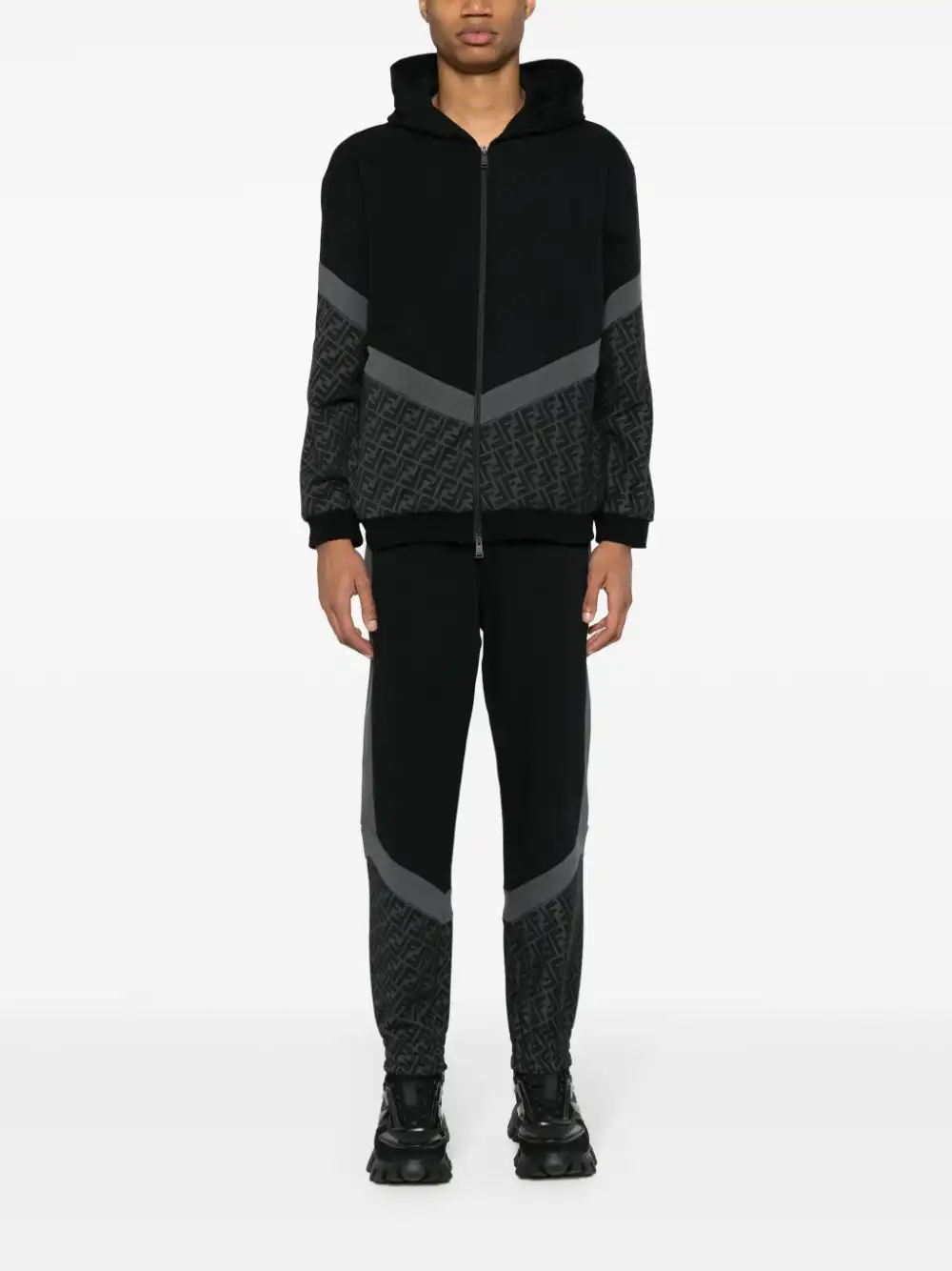 Cheap FENDI FF-motif track pants