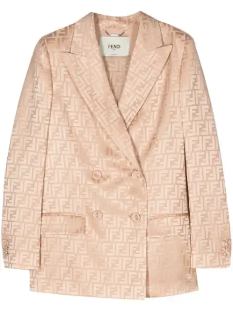 FENDI double-breasted silk blazer