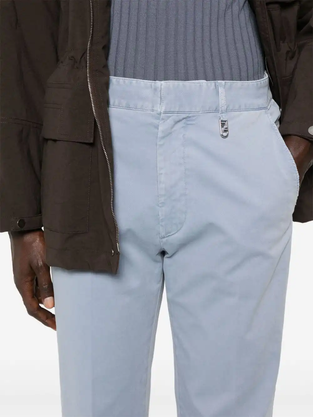 Affordable FENDI tapered cotton trousers