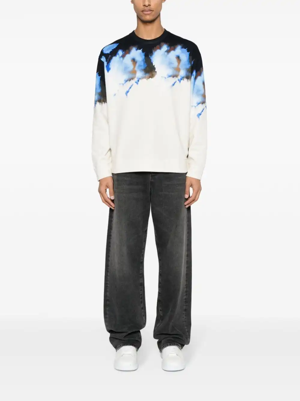 Cheap FENDI logo-patch cotton sweatshirt