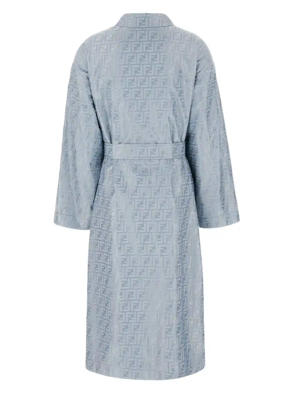 Affordable FENDI FF-jacquard belted midi coat