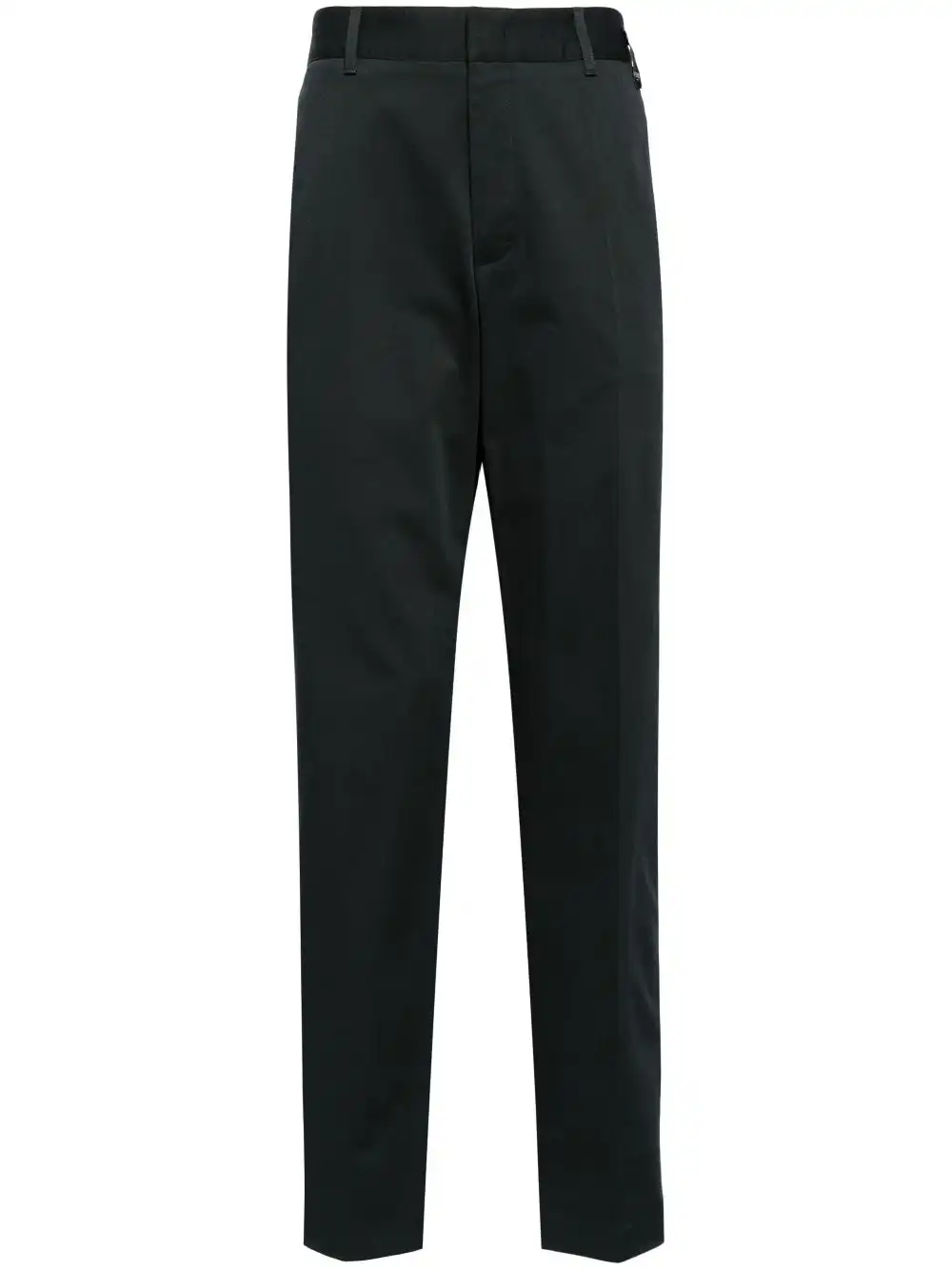 Cheap FENDI logo-applique straight-leg trousers