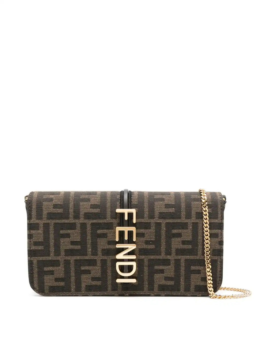 Affordable FENDI Fendigraphy jacquard chain wallet