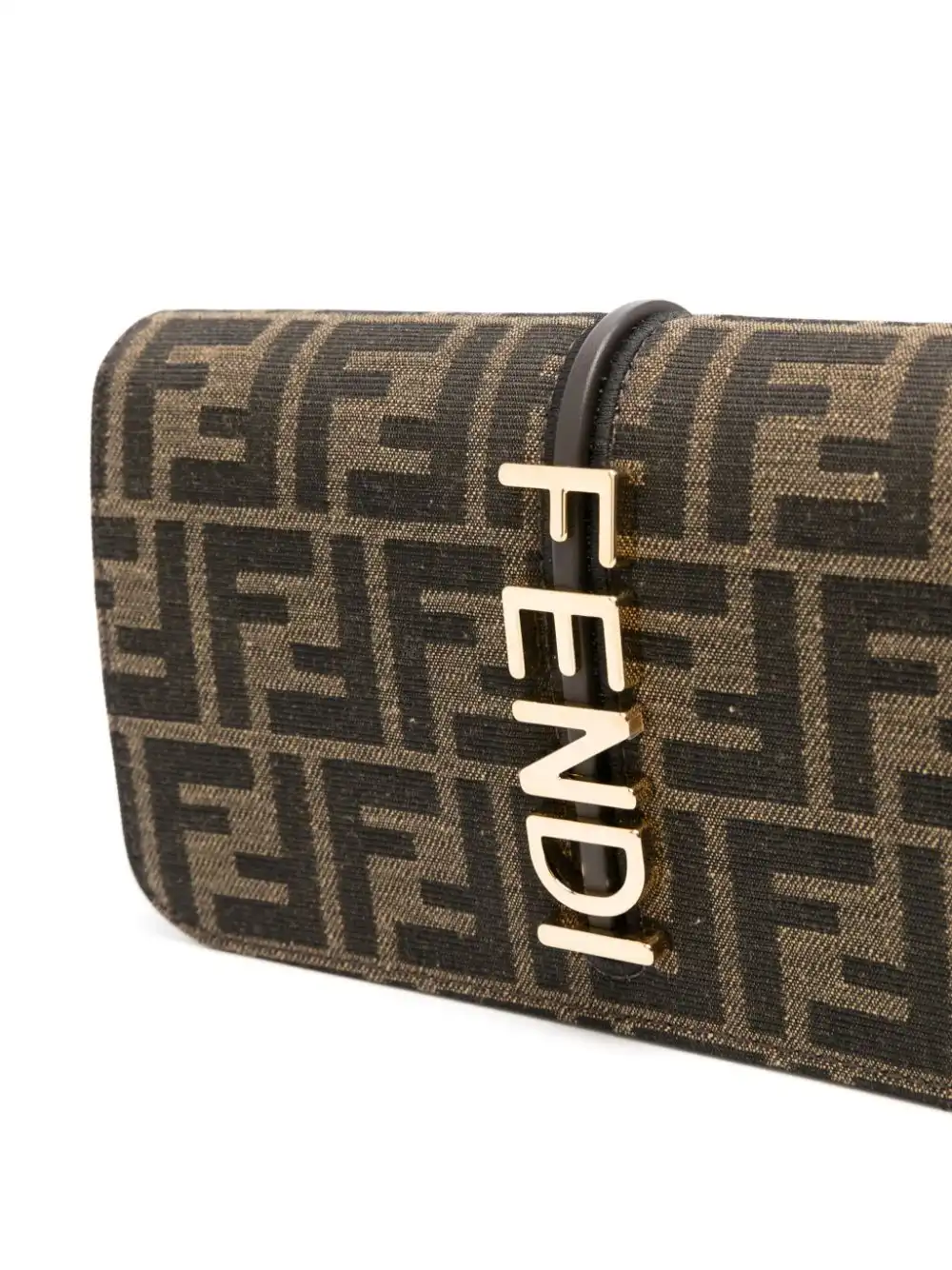 Affordable FENDI Fendigraphy jacquard chain wallet