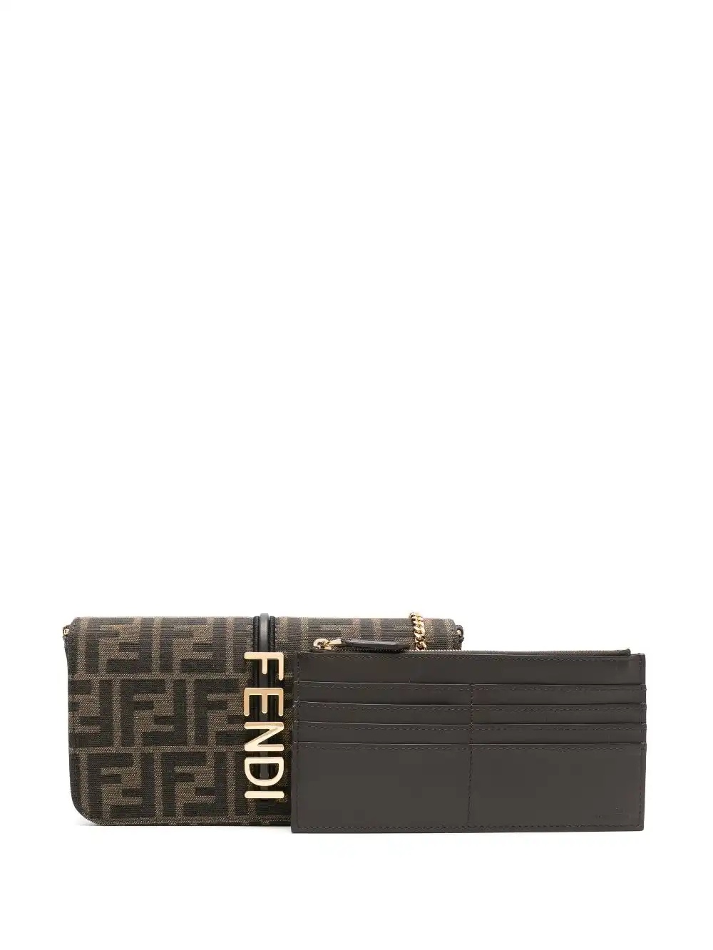 Affordable FENDI Fendigraphy jacquard chain wallet