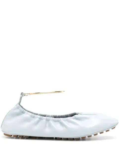 FENDI Filo leather ballerina shoes