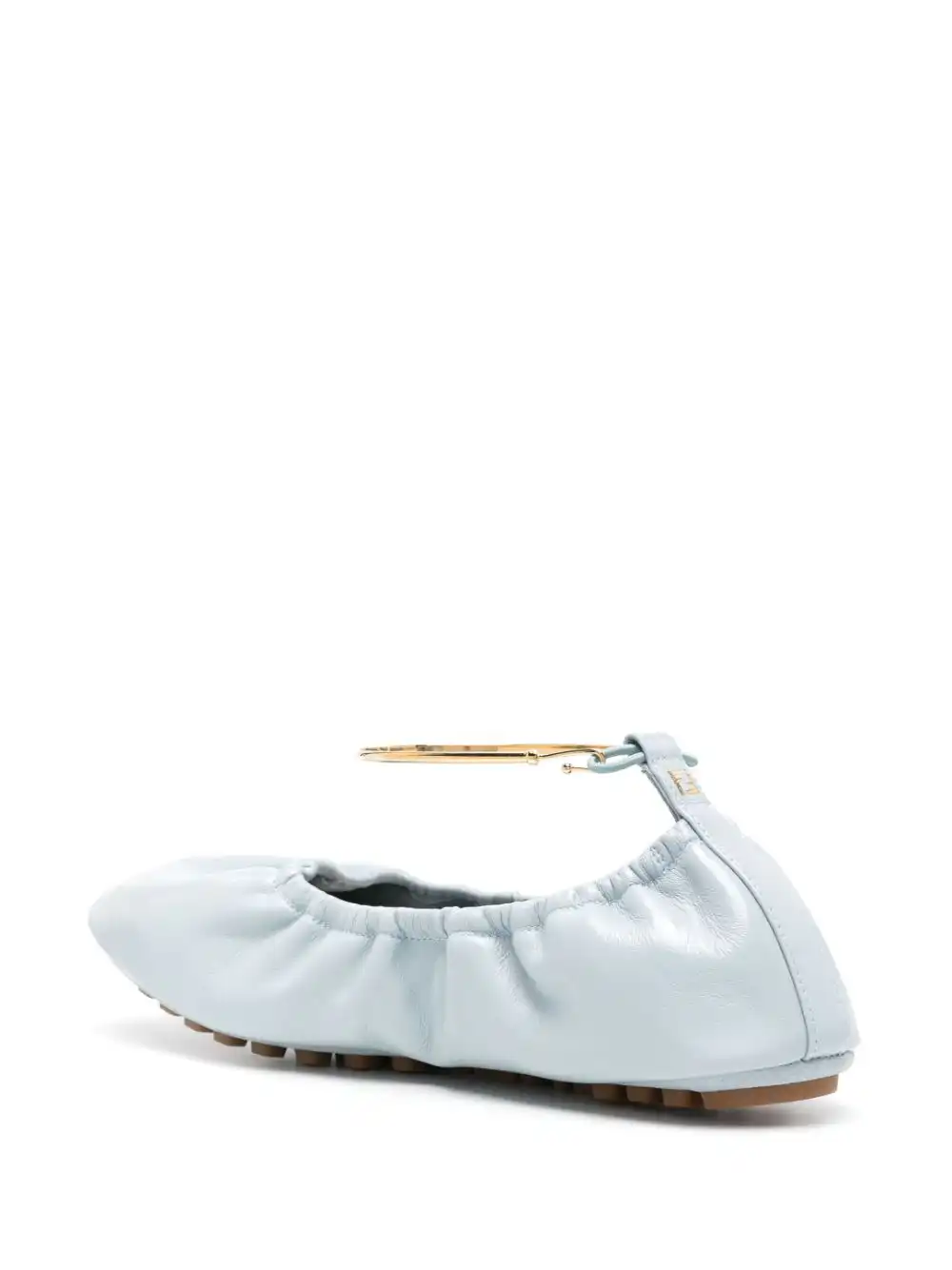 Cheap FENDI Filo leather ballerina shoes