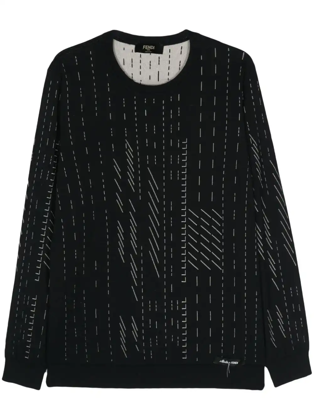 Cheap FENDI crew-neck jacquard jumper