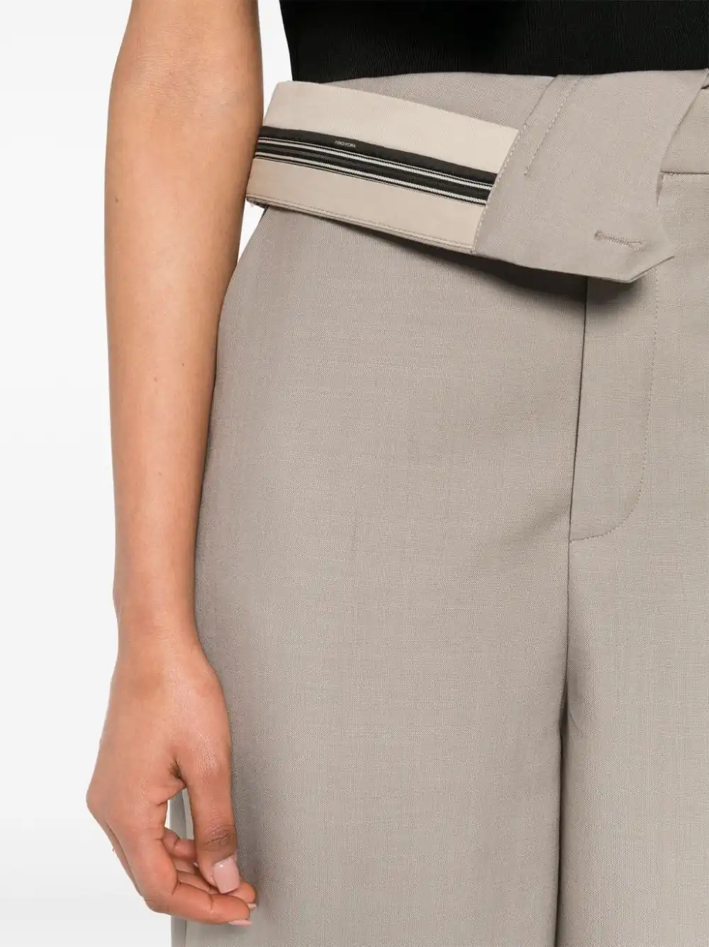 Cheap FENDI pressed-crease straight trousers