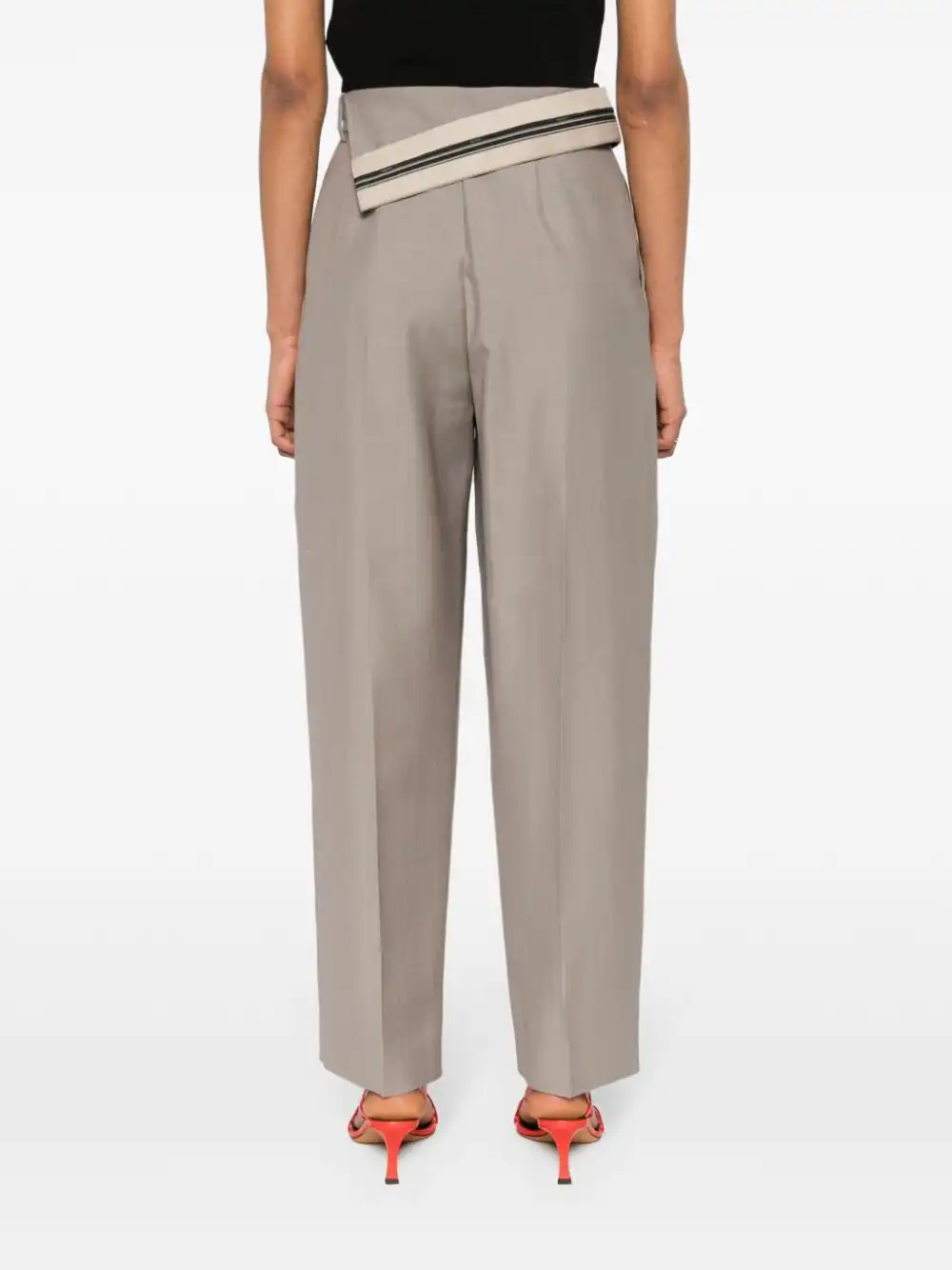 Cheap FENDI pressed-crease straight trousers