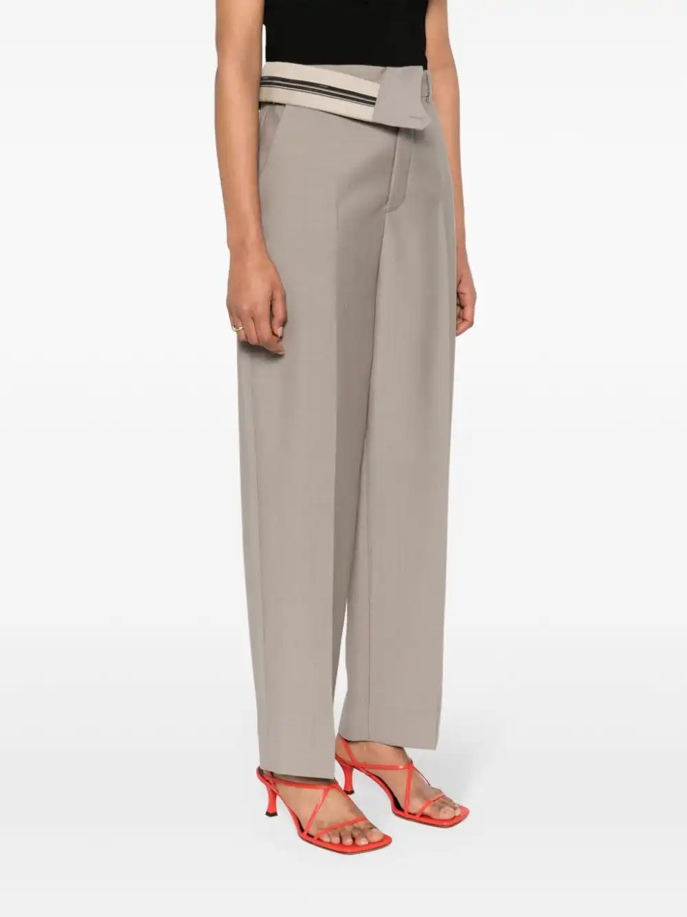 Cheap FENDI pressed-crease straight trousers