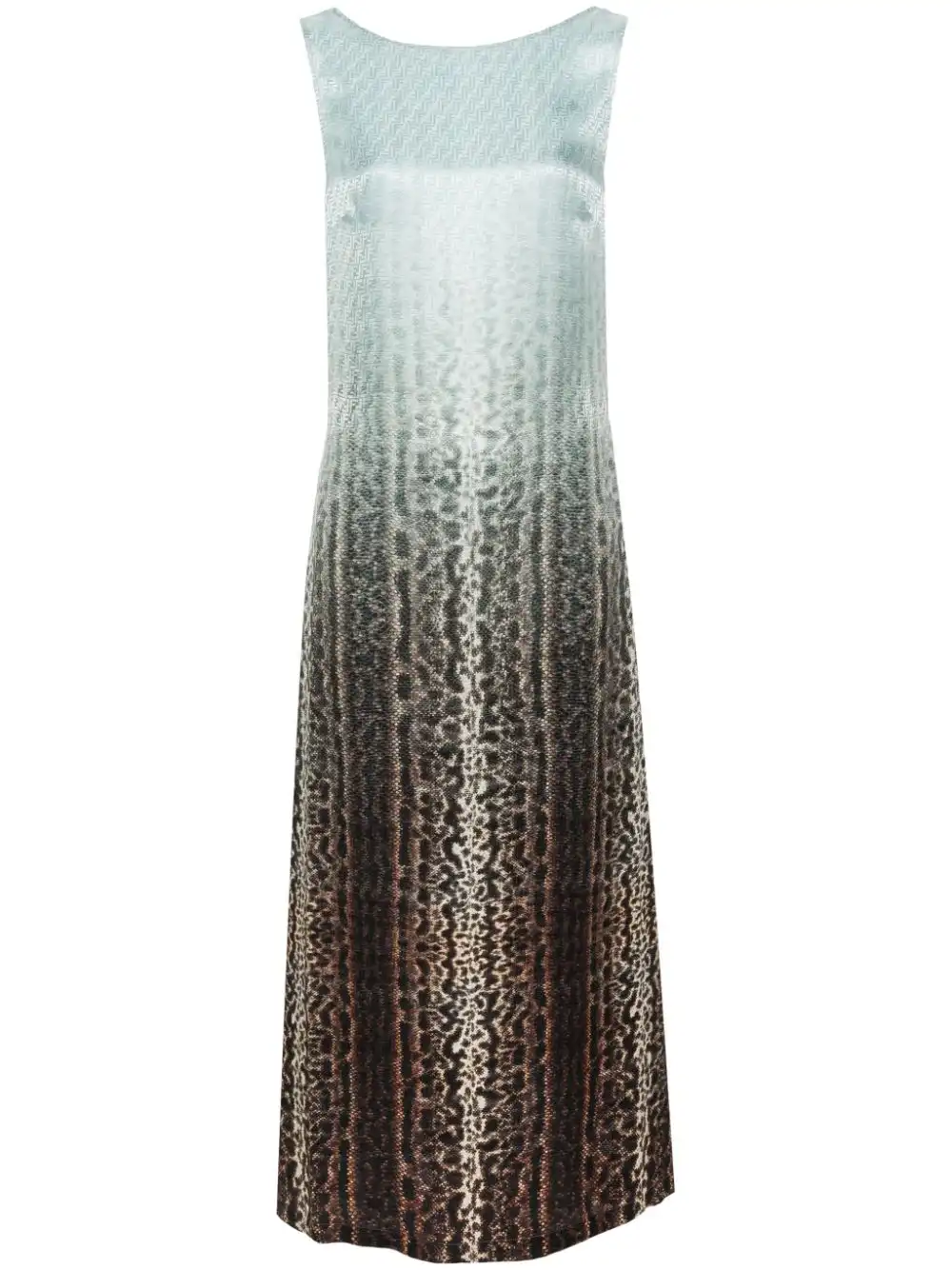 Affordable FENDI FF-jacquard snake maxi dress