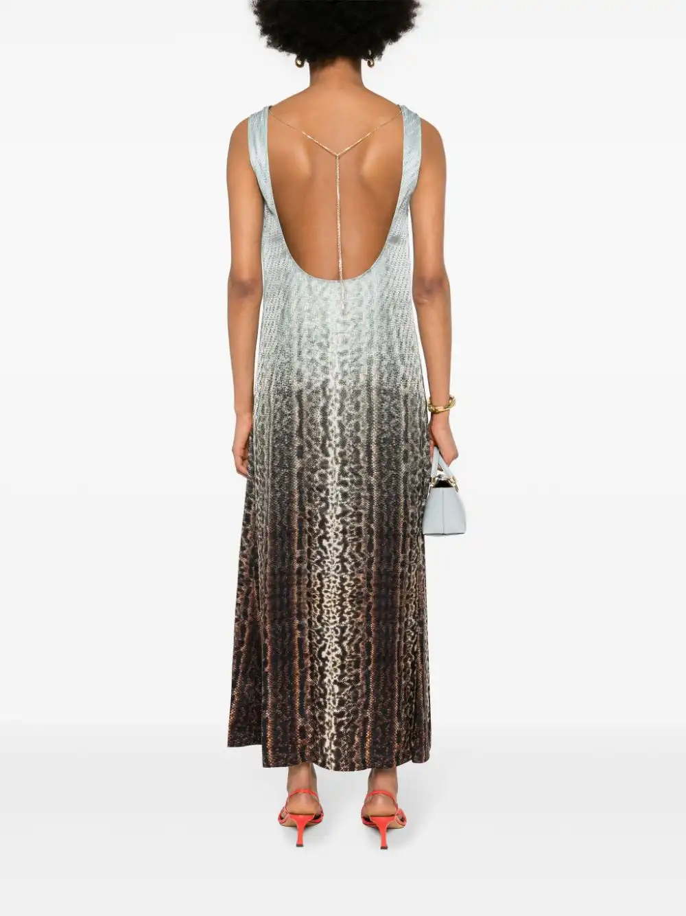 Affordable FENDI FF-jacquard snake maxi dress