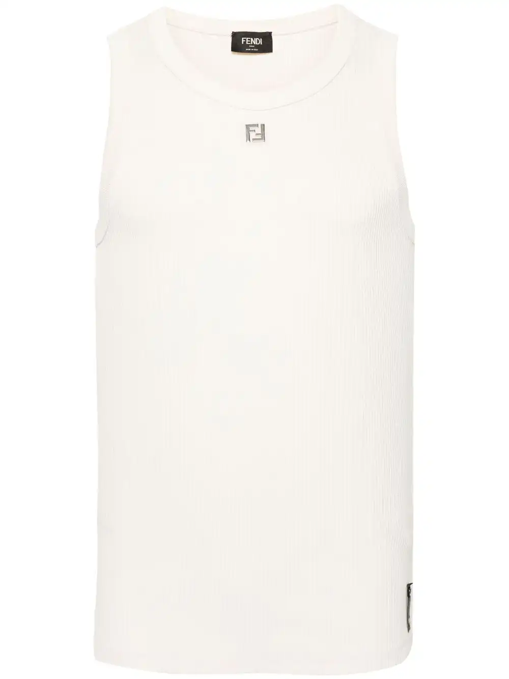 Cheap FENDI FF logo plaque tank top