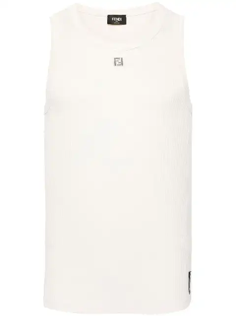 Cheap FENDI FF logo plaque tank top