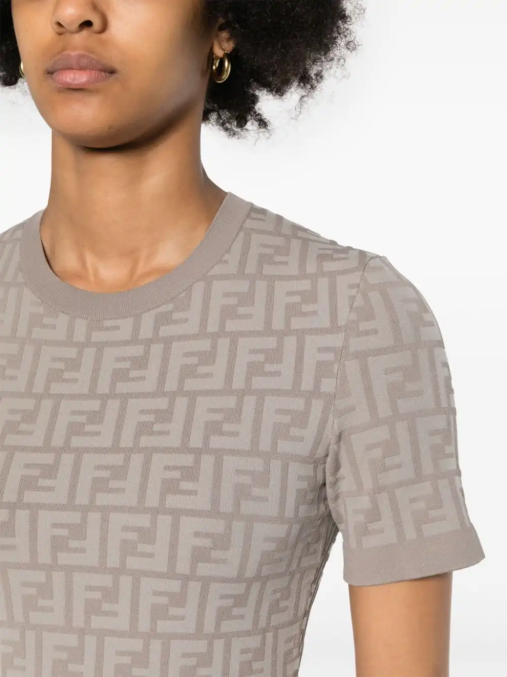 Cheap FENDI embossed-FF T-shirt