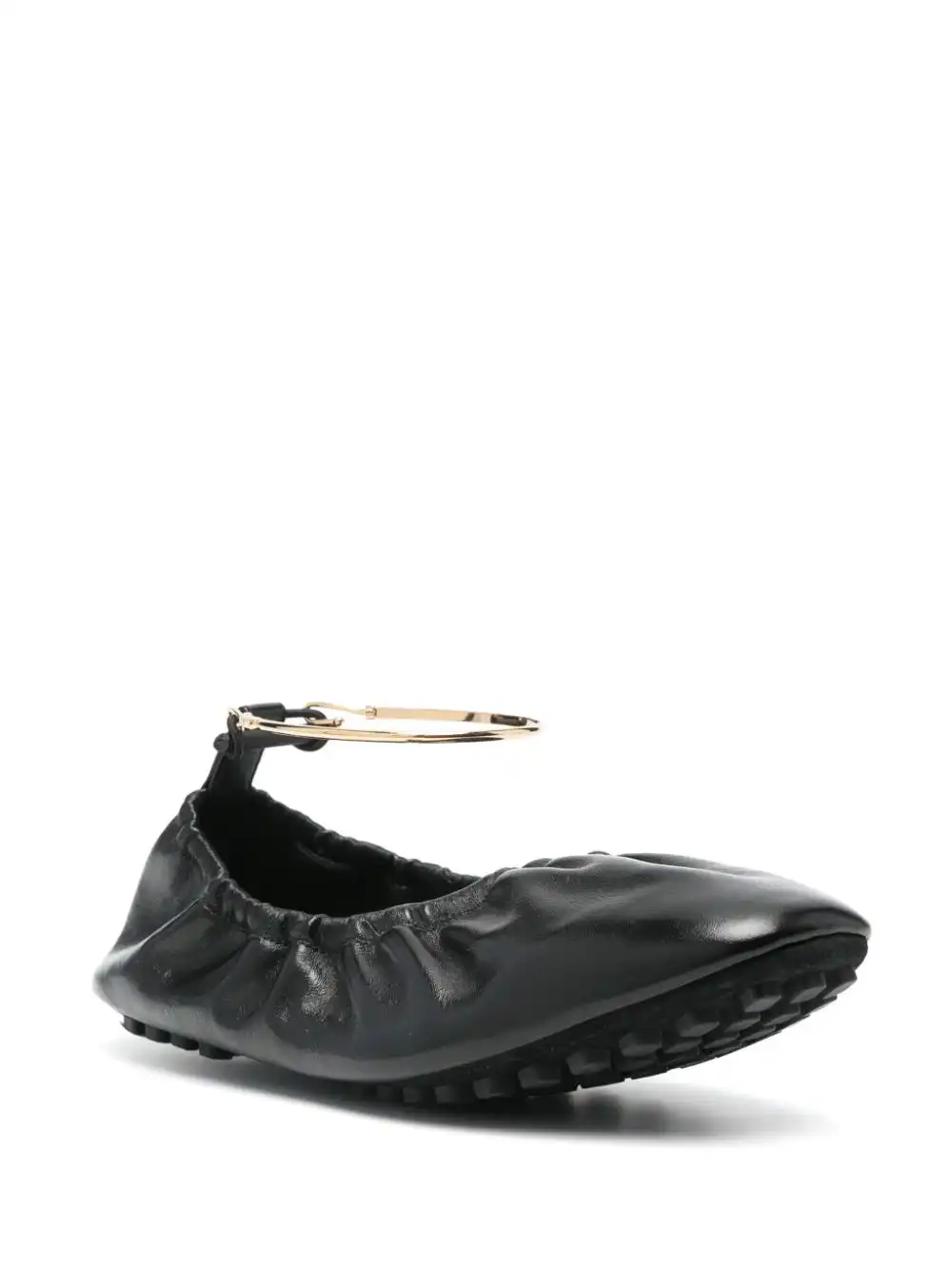 Affordable FENDI Filo leather ballerina hsoes