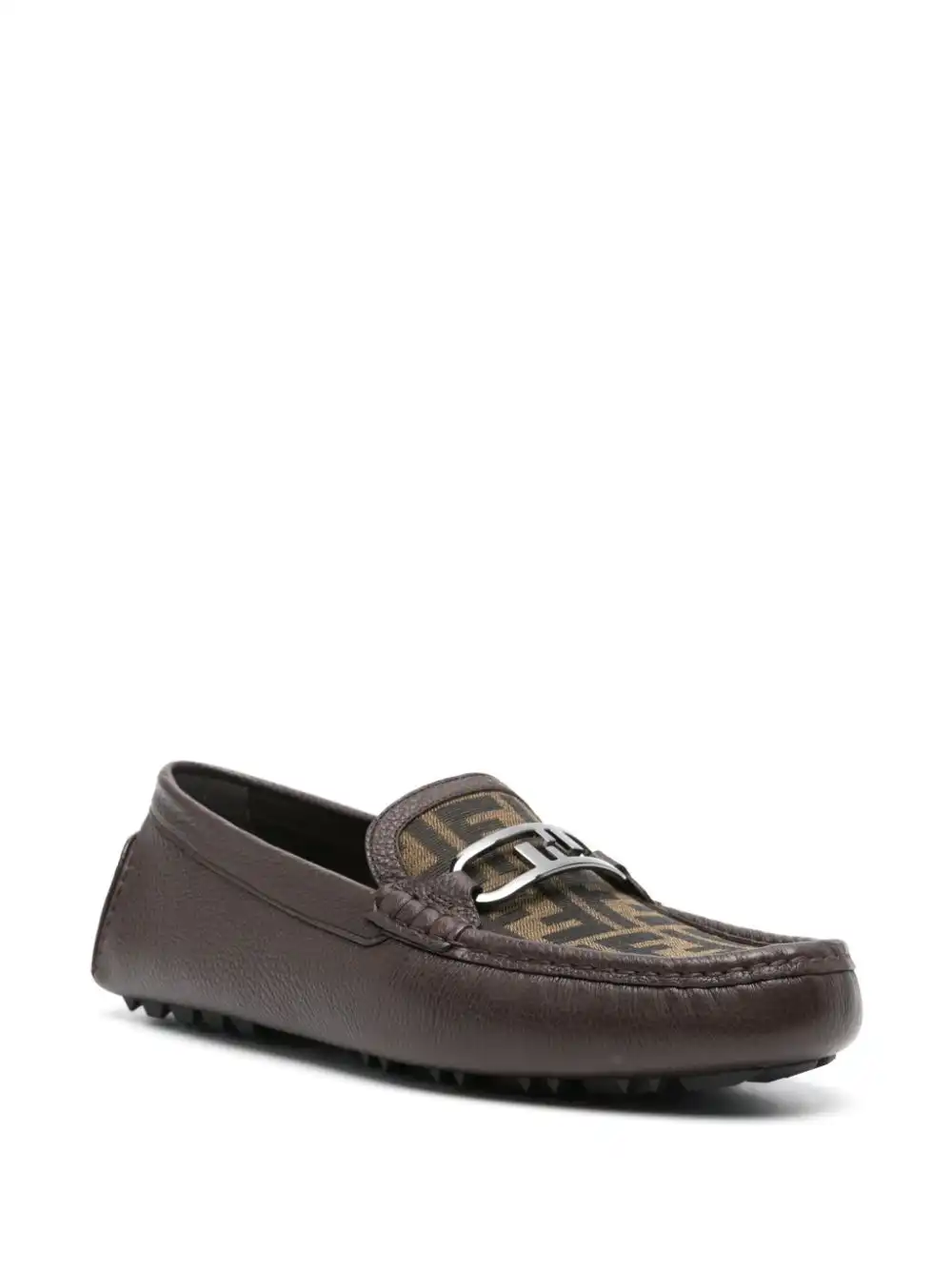 Affordable FENDI O'Lock leather loafers