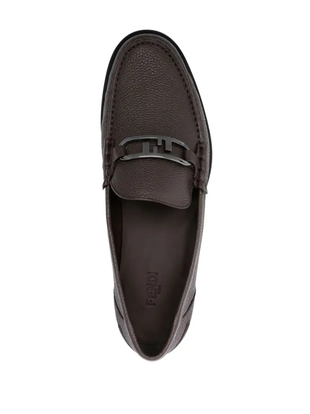 Affordable FENDI OLock leather loafers