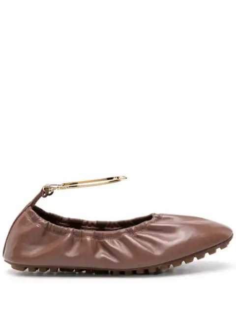 FENDI leather ballerina shoes