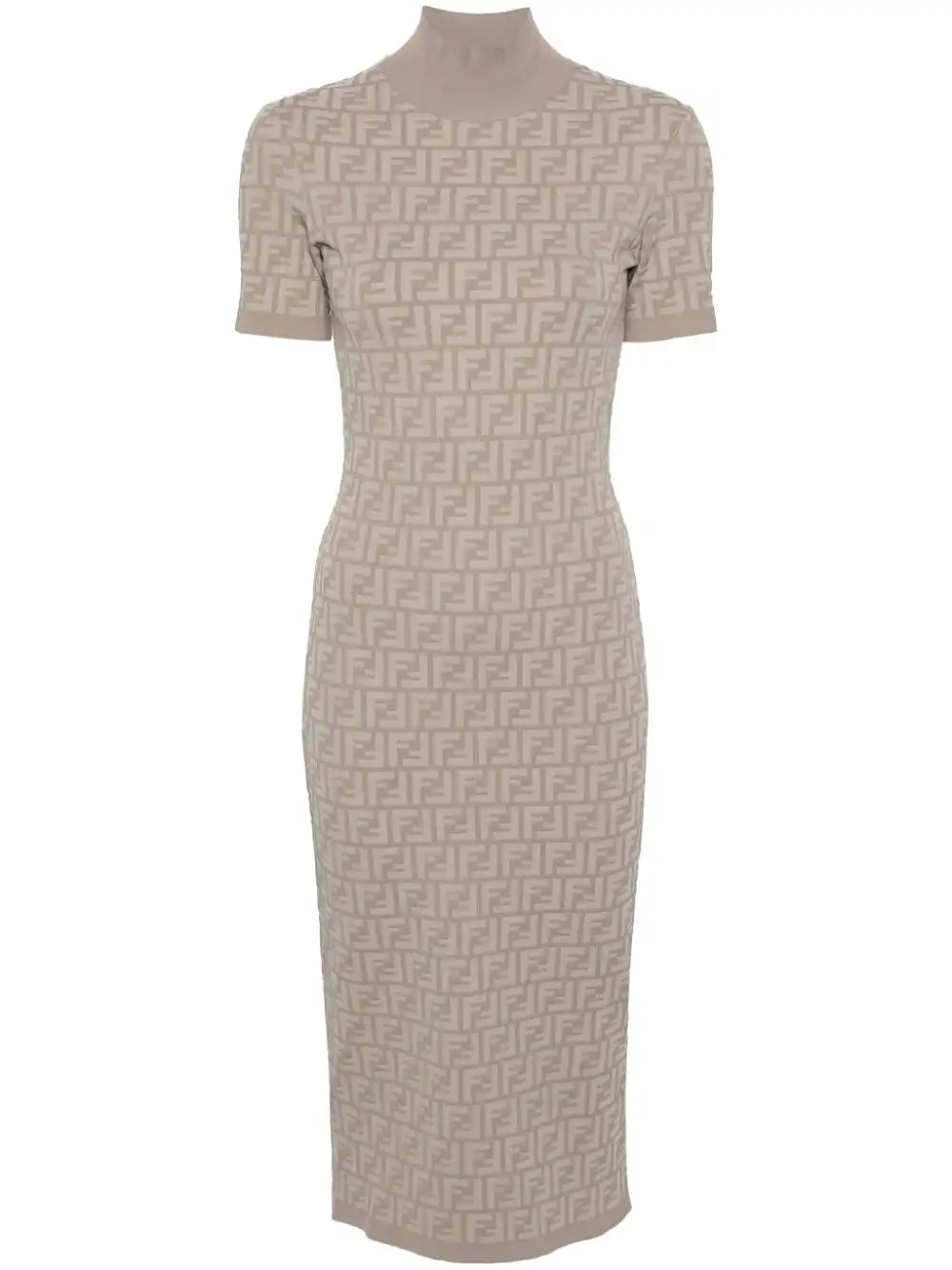 Affordable FENDI FF-jacquard midi dress