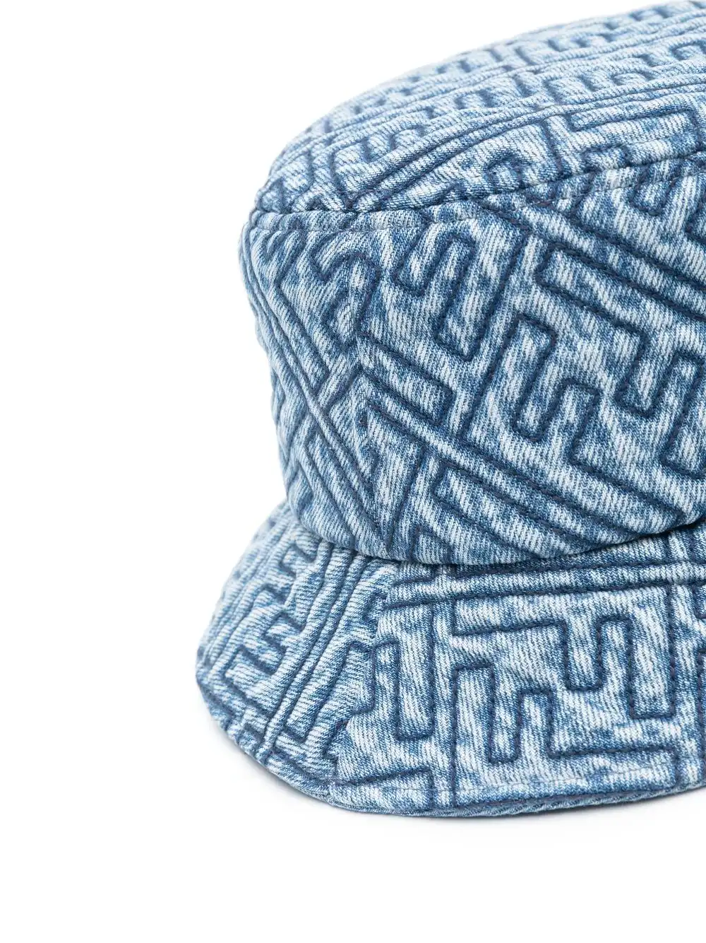 Affordable FENDI quilted-logo denim bucket hat