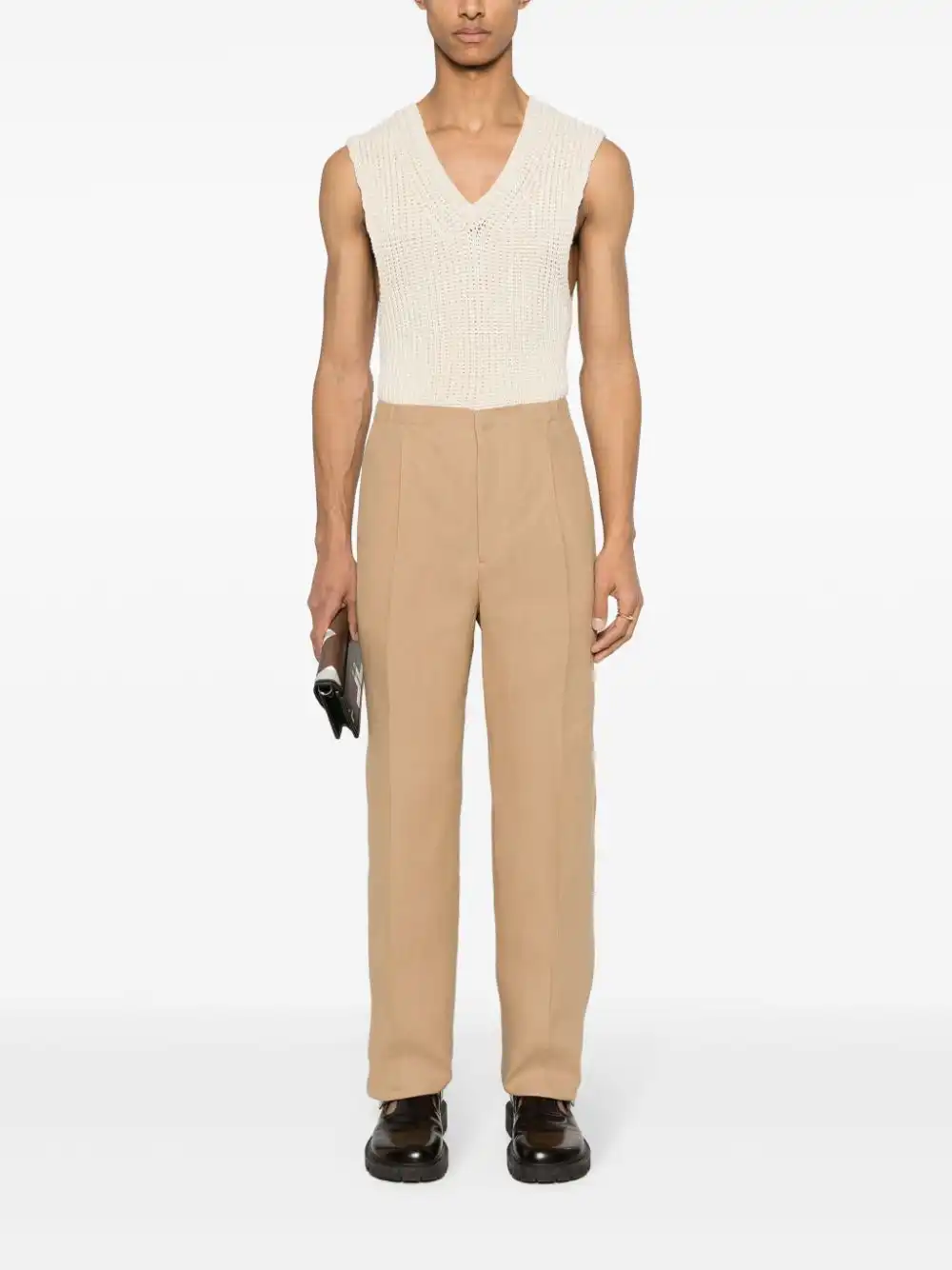 Cheap FENDI canvas straight-leg trousers